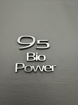 SAAB NG 9-5 BIO POWER 2010-11 REAR TRUNK MATTE CHROME TRUNK BADGE 12841802 OEM