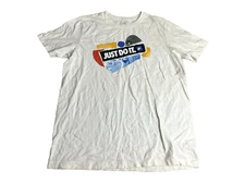 Nike Shirt Adult Medium White Rhythm & Sole Swoosh Sportswear Crew Neck Mens