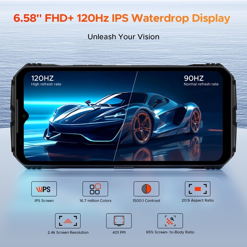 DOOGEE VMAX Pro Android 14 Rugged Phone 32GB+512GB 22000mAh 120 Hz Phone Dual 5G - Picture 7 of 9