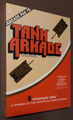 SEALED Tank Arkade Arcade Avalon Hill Atari 400/800,Pet,TRS-80 Mod I/III,Vic-20