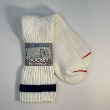 VTG Socks Jockey Man in Motion 80s Duralon Acrylic Crew 10-13 Striped USA NOS