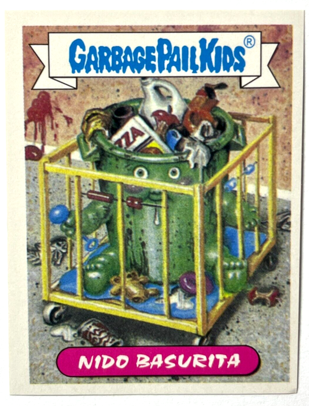 1988 Garbage Pail Kids Sticker Reissue #033 Garbage Pail Kitty Peru Edition