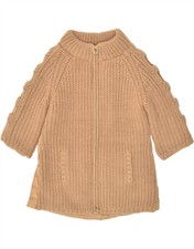 Elisabetta Franchi Womens Knit Padded Jacket It 42 Medium Brown Wool Yy07
