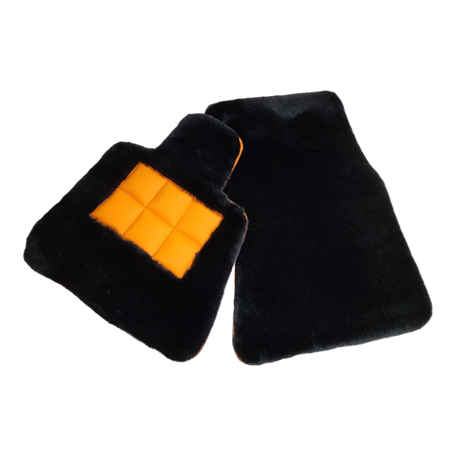 Bespoke Edition Black Sheepskin Car Mats For Rolls Royce Cullinan 2019-2025