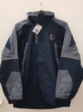 Genuine Saab Waterproof Adults Coat, Navy/Grey, 100% Polyester, 3M Reflective