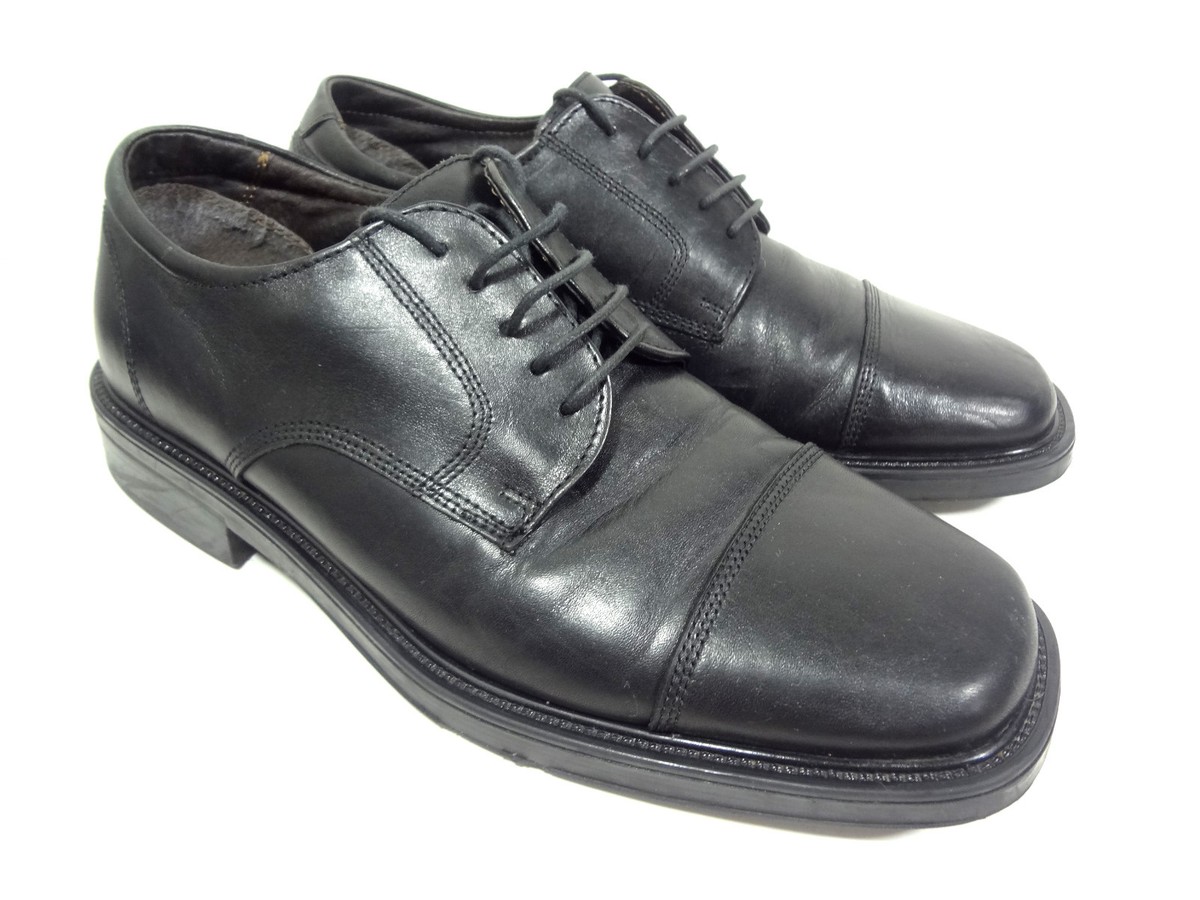 MICHAEL SHANNON OXFORDS CAP TOE BLACK LEATHER MEN