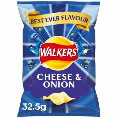 Walkers Chips mit Käse- und Zwiebelgeschmack 25g (32er Pack)