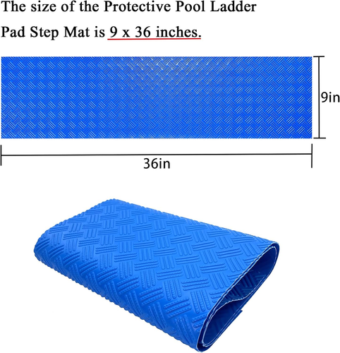 Swimming Pool Ladder Mat - Protective Pool Ladder Pad Step Mat with Non-Slip Tex - Picture 2 of 7