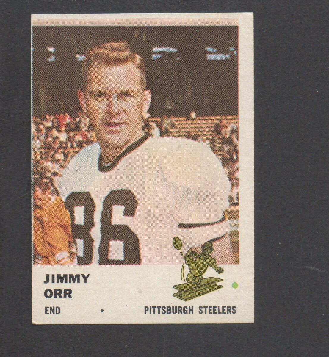 1961 Fleer Football  Card #120 Jimmy Orr-Pittsburg Steelers Ex Card