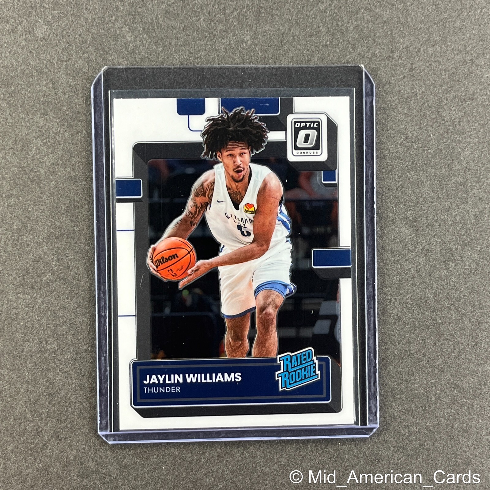 2022-23 Panini Donruss Optic Jaylin WIlliams Base Rookie #246 Thunder