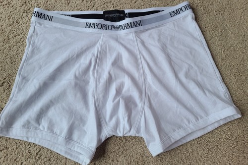 Emporio Armani Underwear Pure Cotton Boxer Trunks White Sz XL