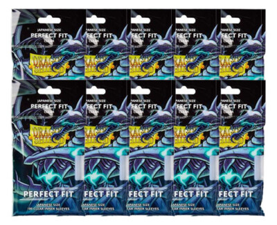 BUNDLE 10x100 Dragon Shield Small Perfect Fit Inner Sleeves Clear (59x86mm)