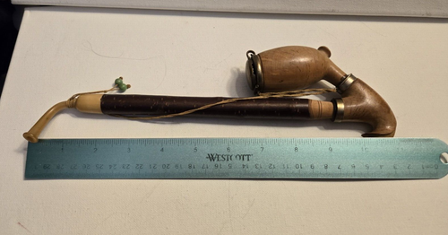 Vintage German Wooden Hunters Pipe With Metal Lid - Picture 16 of 16