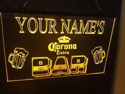 Personalized Bar Beer Mug Led Neon Light Sign pub Garage Man Cave | eBay