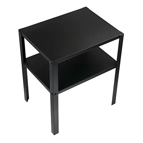 Black Modern Side Table Retro Coffee Furniture Metal Sofa End Lamp Night Stand