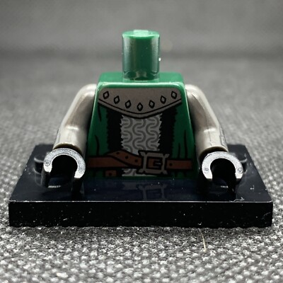 NEW LEGO Torso Coat with Silver Armor Black Trim Dark Brown Belt Chain Castle