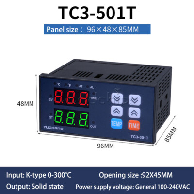 TC3-401/501/701 Digital Temperature Controller Multi-functional Temperature Time