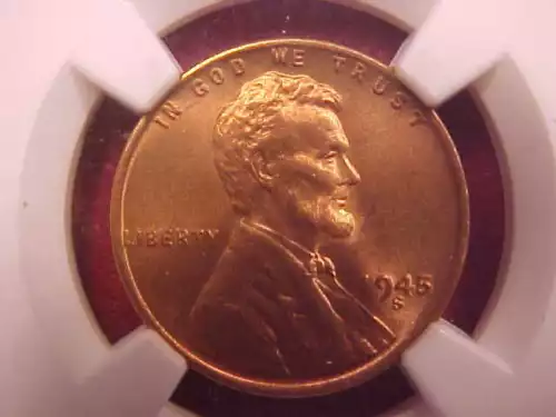 1945 S LINCOLN CENT - NGC MS 67 RD - SEE PICS! - (G1779)