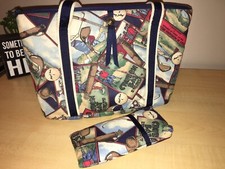Women's Kay King Golf Pattern Tote Bag (Made in America) With Eye Case