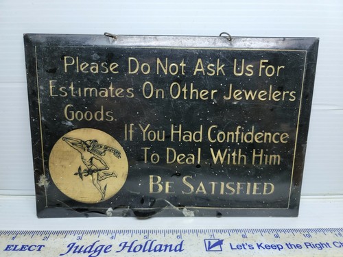 Antique Prizmatic Jewelers Sign Rochester NY Quick Delivery House  - Foto 1 di 4