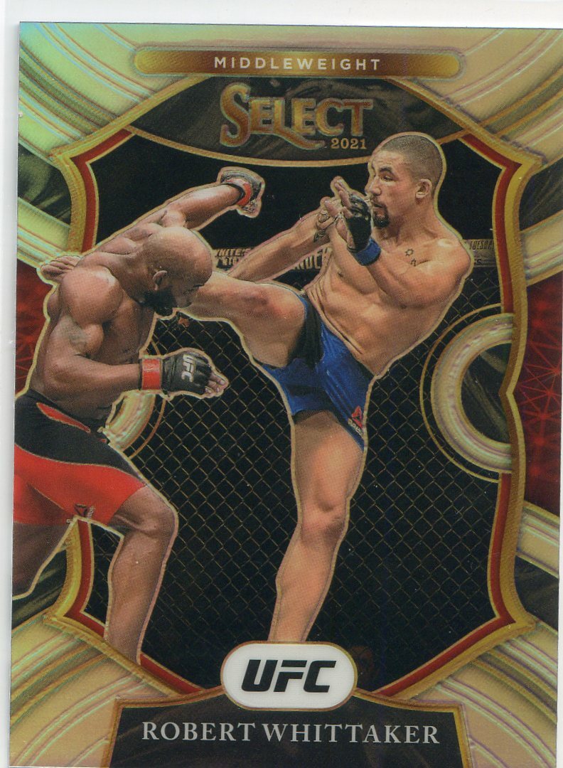 2021 Panini Select UFC ROBERT WHITTAKER Silver Prizm Concourse No 21