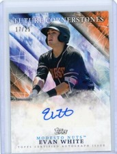 2019 Topps Pro Debut Future Cornerstones Orange Auto #FCA-EW Evan White #17/25