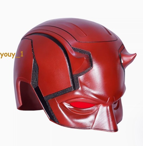 Daredevil Matt Murdock Helmet Mask Wearable Cosplay 3D Printed Resin Red Helmet - Picture 2 of 9