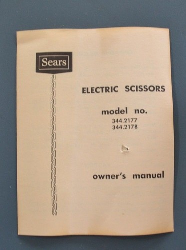 Vintage Sears 3 Speed Electric Fabric Scissors Model 344-2177 Original Case - Picture 7 of 7