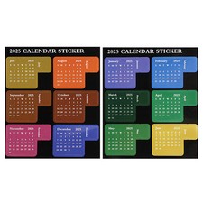 2025 Monthly Calendar Notebook Stickers 12 Months Colorful Planner Marker Tabs