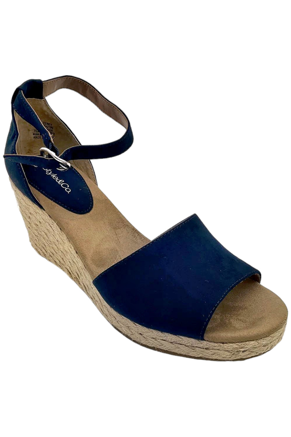 Style Co Seleeney Wedge Sandals Navy 5090₽
