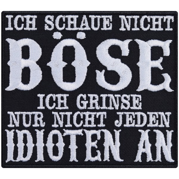Lustiger AufnäHer BöSe: Idioten AufbüGler Metal Patch Biker Applikation-image