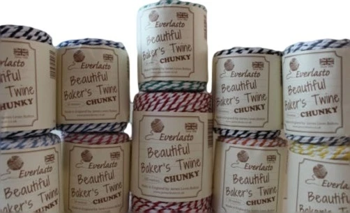 EVERLASTO BEAUTIFUL BAKER'S TWINE 'CHUNKY' - 4MM COLOURED COTTON CORD - 34 COLOUR OPTIONS