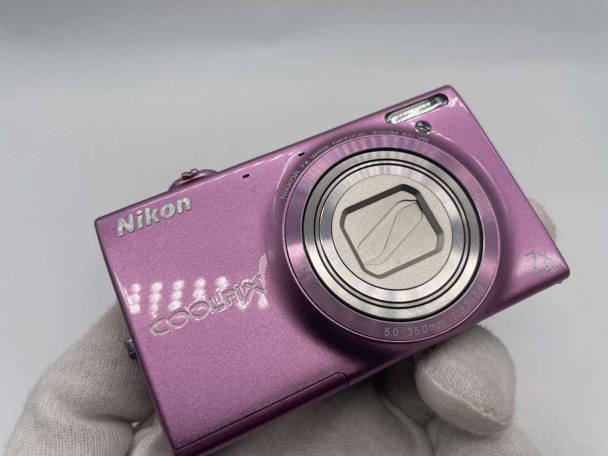 MINT Nikon COOLPIX S6100 Gloss Pink 7x Zoom 16MP Digital