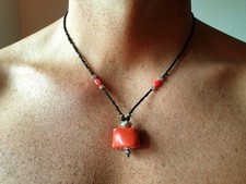 💎COLLANA CORALLO ROSSO DONNA UOMO. PENDENTE 💎