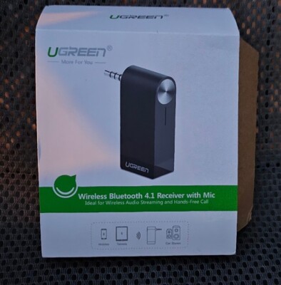 UGREEN Bluetooth 4.1 Receiver With Mic Adapter For Car Home Headphones