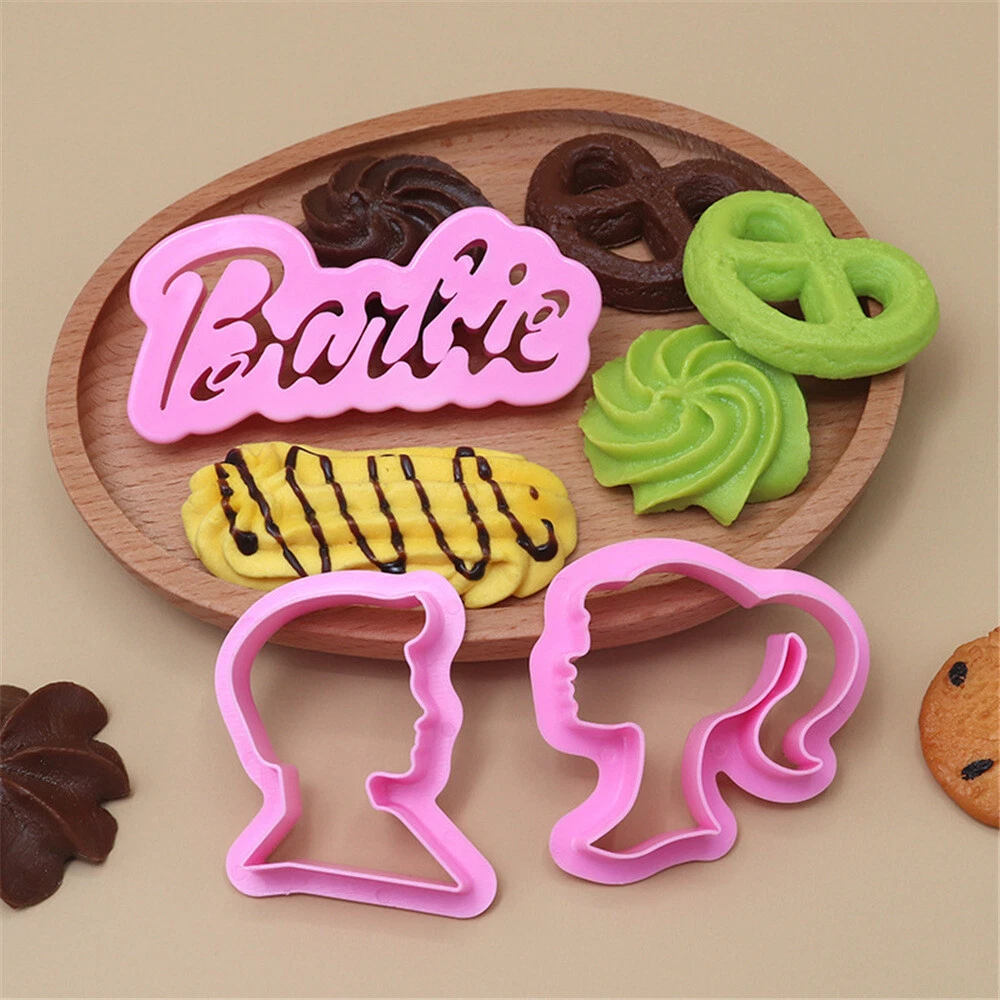 Barbie Doll Head Cookie Cutter Set Kid Plasticine Kitchen Mold