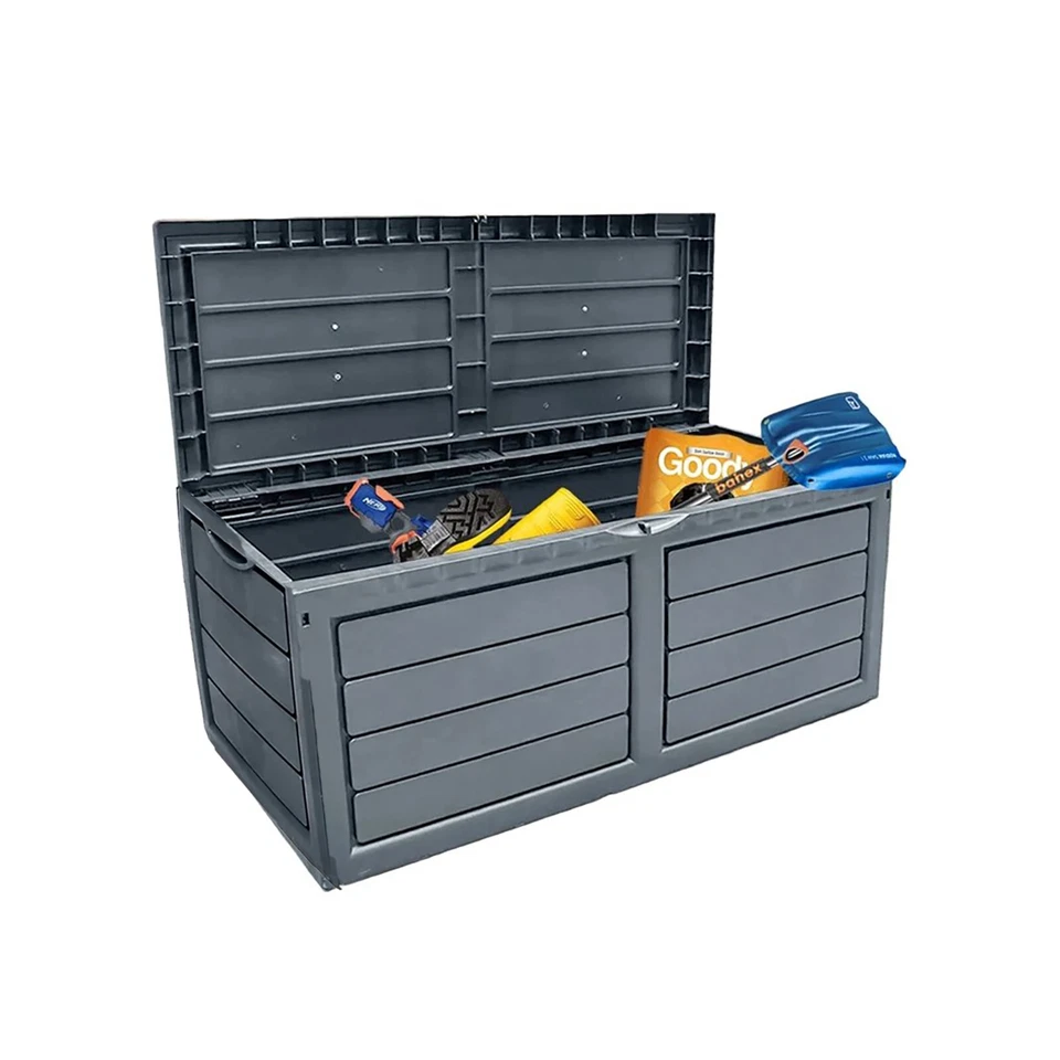 Plastic Storage Box 320L Dark Garden Grey Outdoor - Image 2 of 4