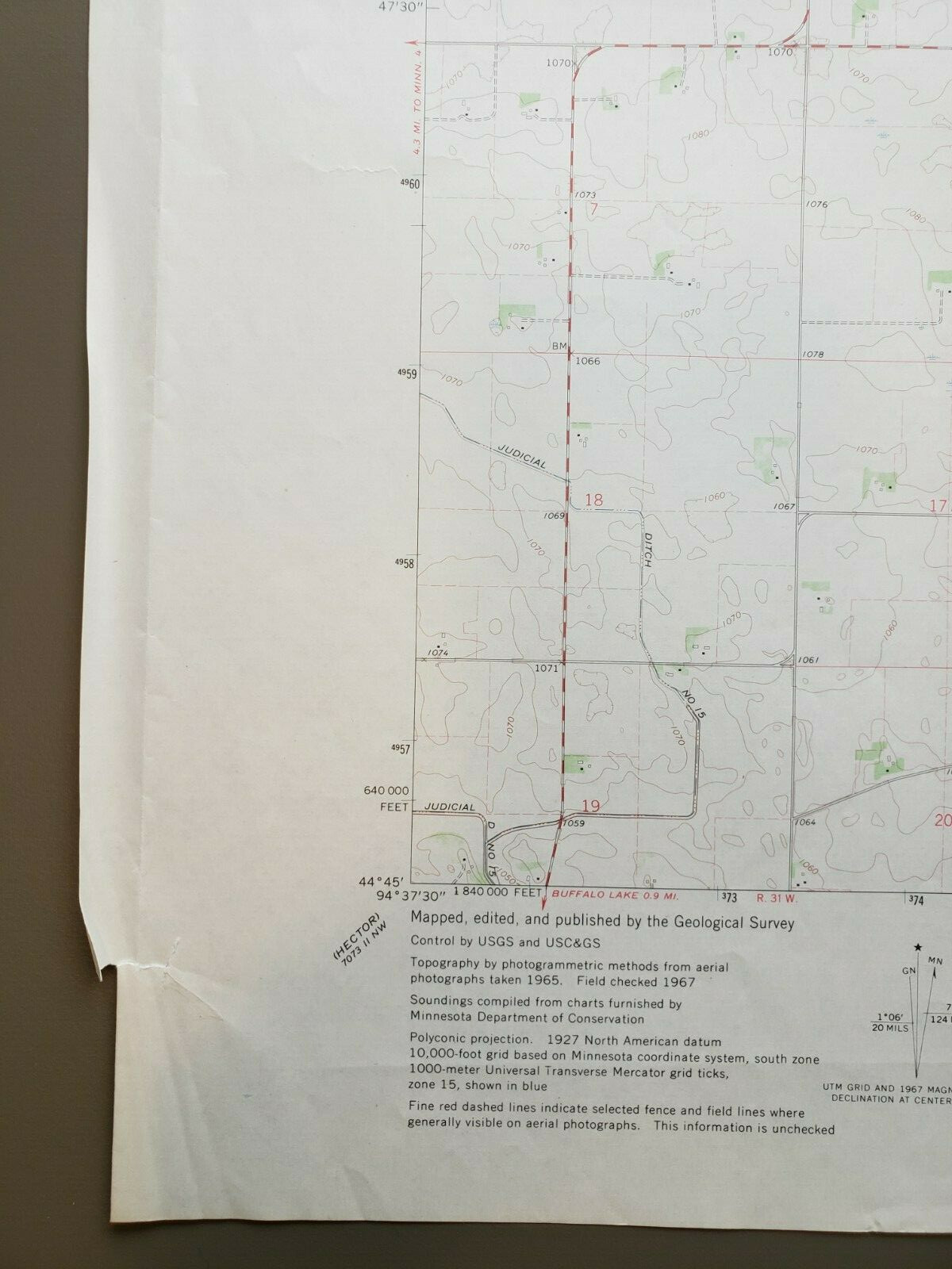 Lake Allie, Minnesota Original Vintage 1967 USGS Topo Map 27" x 22" eBay