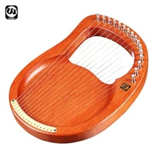 Walter.t 16-String Wooden Lyre Harp Metal Strings  Solid Wood String Instrument 