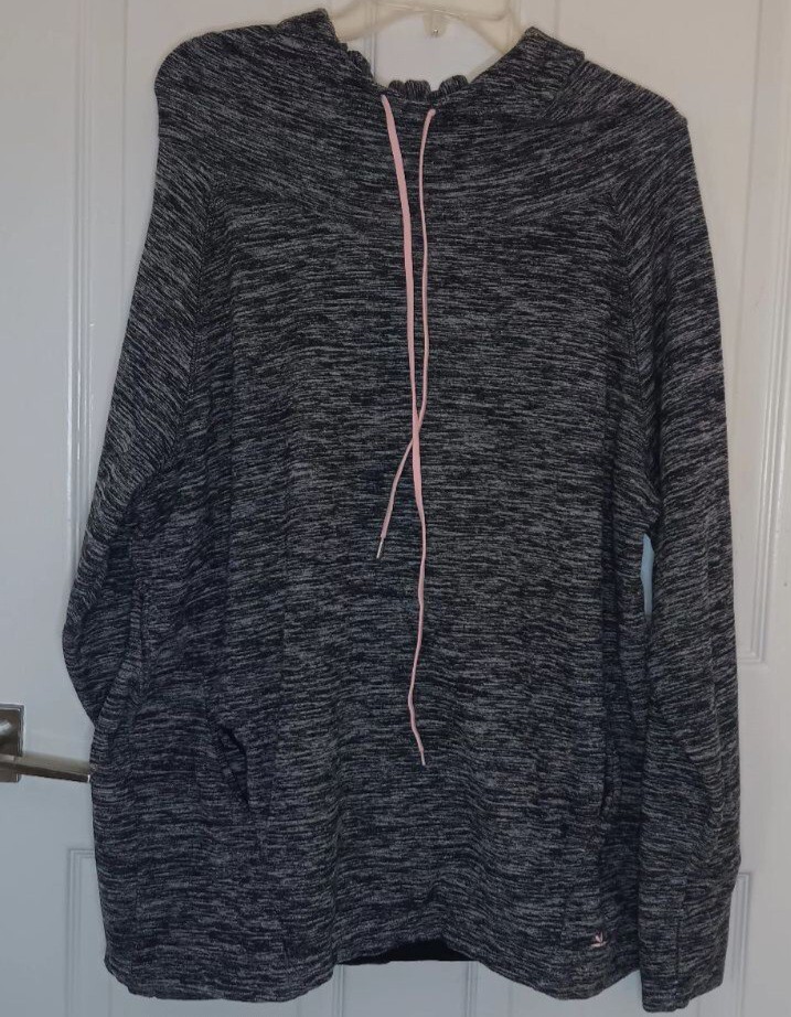 Womens Large Lukka Gray Hoodie With Pink Strings, Fall Clothing eBay