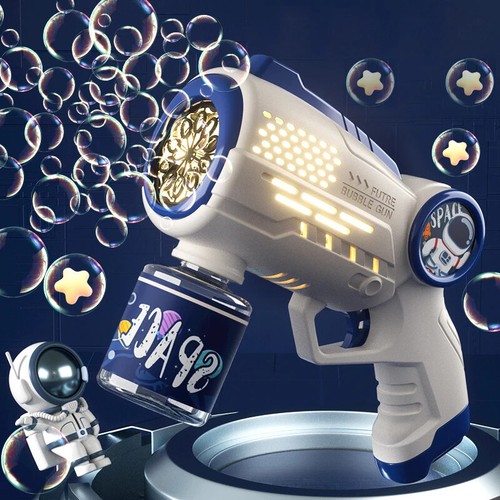 Astronaut Electric Light Bubble Machine Bubbles Gun Summer Beach Bath Outdoor