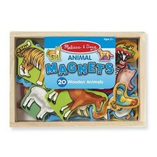 Melissa Doug 20 Wooden Animal Magnets in a Box