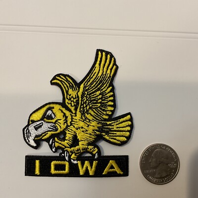 40) Iowa Hawkeyes Vintage Iron On Embroidered Patches 3.5" X - Foto 2