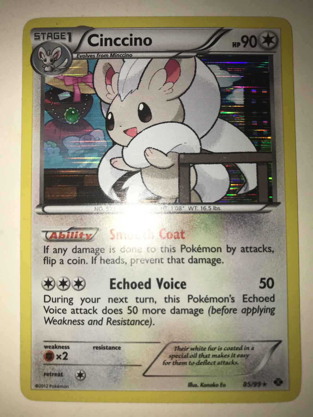 Cinccino Next Destinies Holo Pokémon TCG 85/99 Black & White  Rare