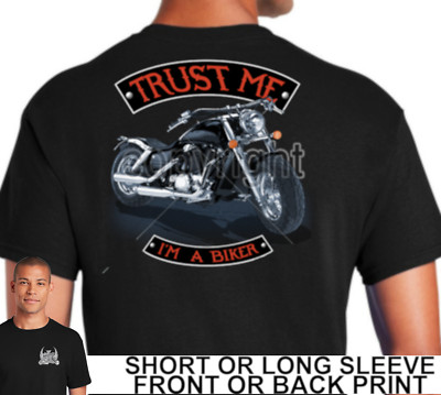 Trust Me I'm A Biker Classic American Made Panhead Motorcycle Men's Biker Shirt