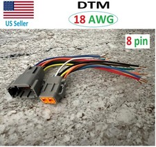 18 AWG Deutsch DTM 8 Pin Automotive Wire Waterproof Connector