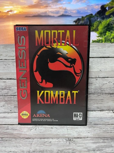 Vintage Sega Genesis Cartridge + Case - MORTAL KOMBAT
