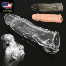 Male Penis-Sleeve-Extender-Cock-Girth-Enhancer-Enlarger-Condom for Couples Men