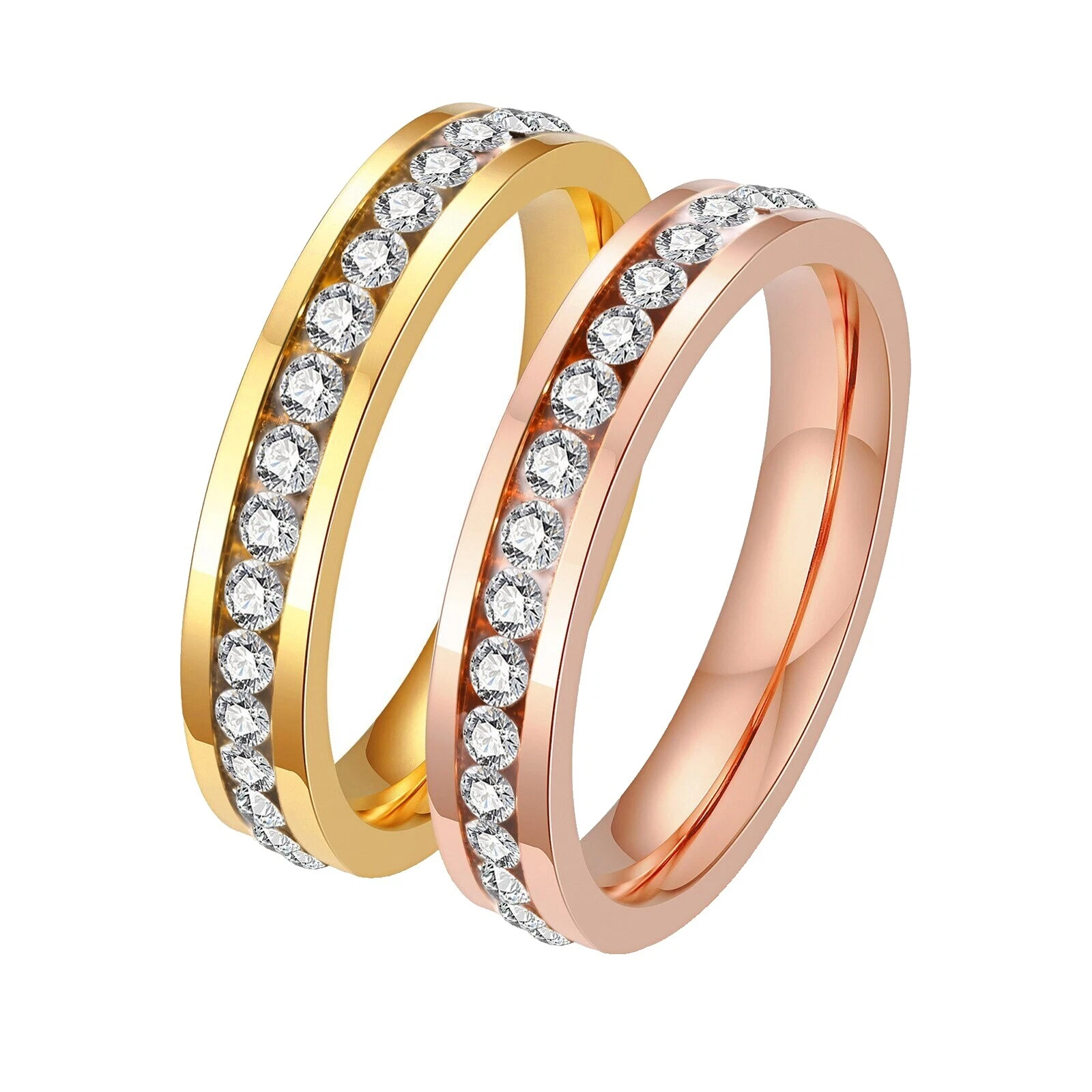 5 Anillo Acero Inoxidable Anillos de Moda