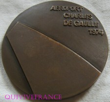 MED7561 - Charles De Gaulle Airport Medal Paris 1974 By Emile Gilioli